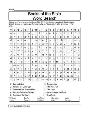 Books of the Bible Wordsearch